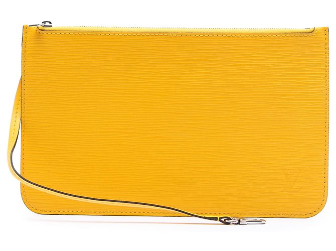 Pochette Louis Vuitton Epi Neverfull amarilla Amarillo