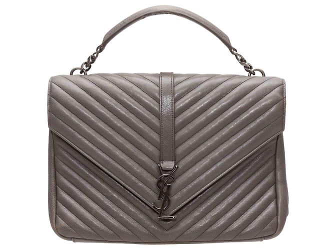 Saint Laurent Lou Lou Matelasse Handtasche grau