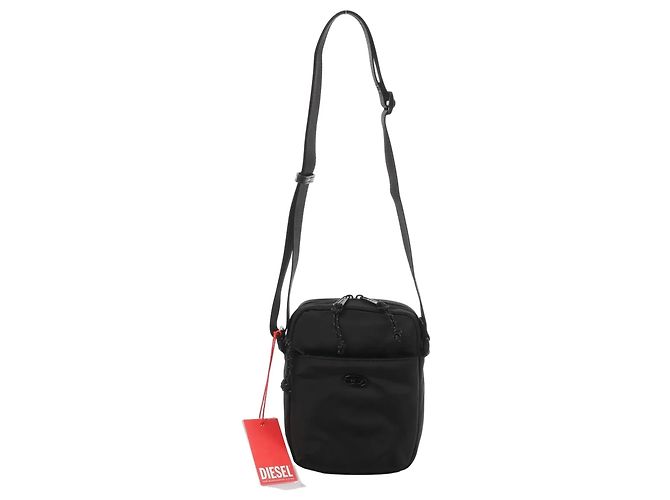 Borsa a tracolla in nylon Diesel D-Pack nera Nero