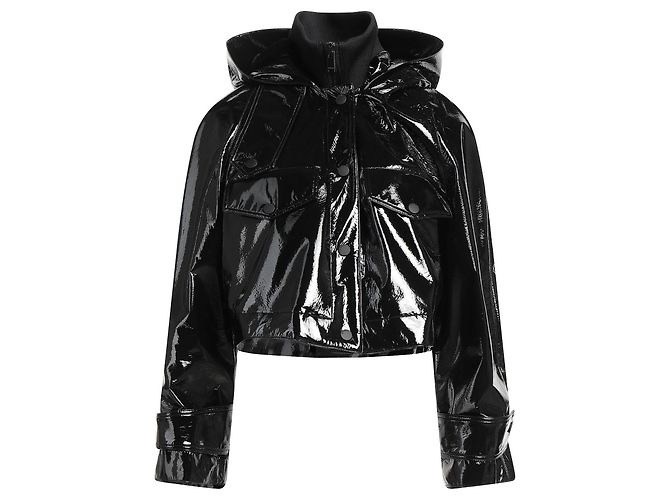 Dondup Glossy Jacke in Schwarz, 42 IT