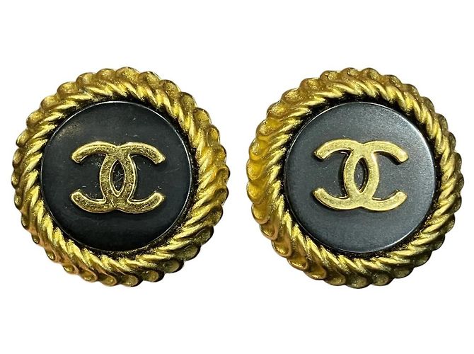 Orecchini a clip placcati oro Chanel
