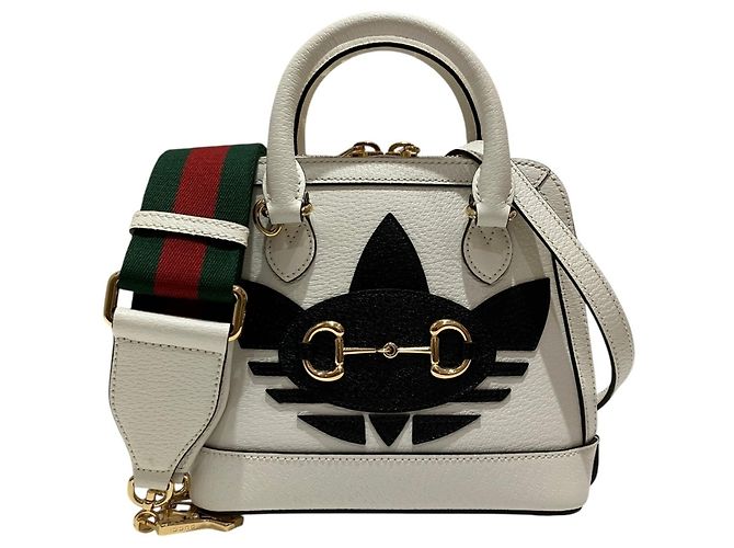 Bolsa Mini Top Handle Gucci x Adidas Branco