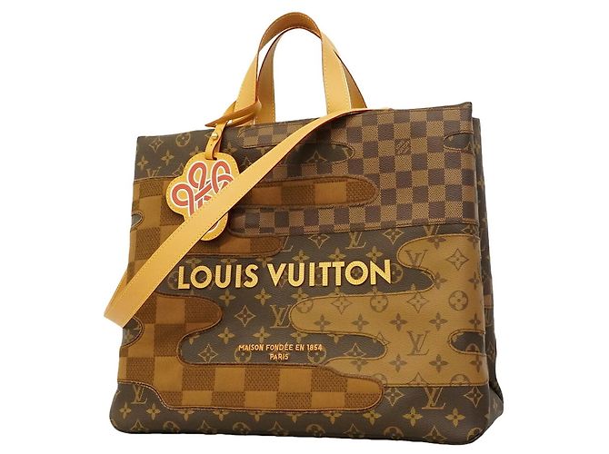 Louis Vuitton Monogram Landscape Shopper Tote MM Braun