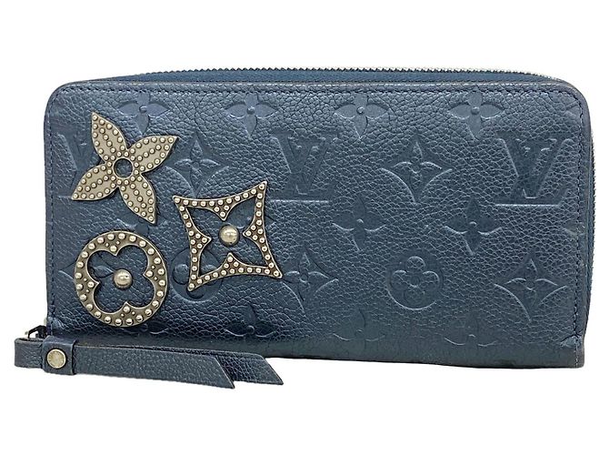 Cartera Zippy Louis Vuitton Monogram Empreinte Flower Stud Azul