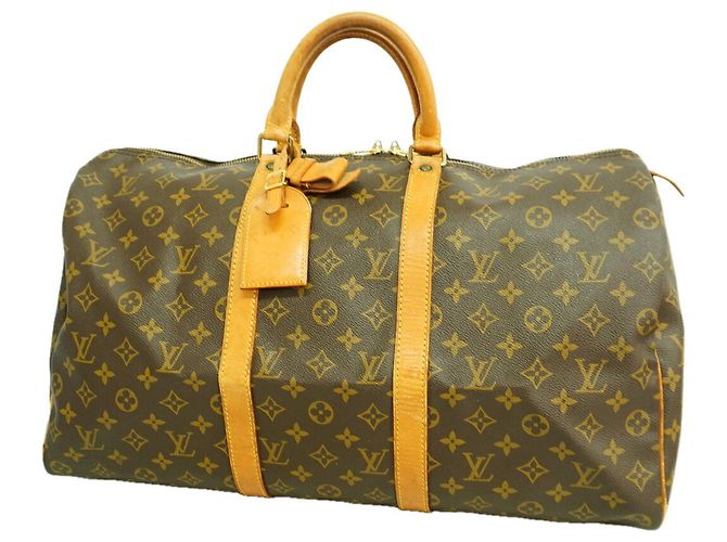Louis Vuitton Boston Monogram Keepall 50 Tasche Braun
