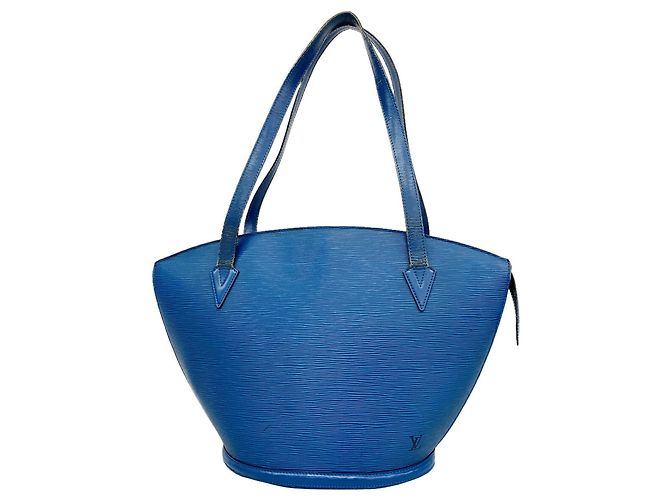 Bolso de Hombro Louis Vuitton Epi Saint Jacques Azul
