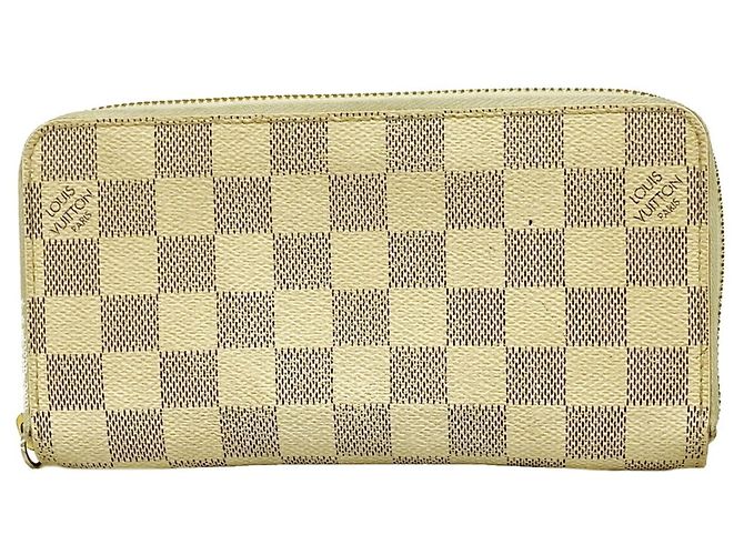 Louis Vuitton Damier Azur Zippy Wallet N60019 Weiß