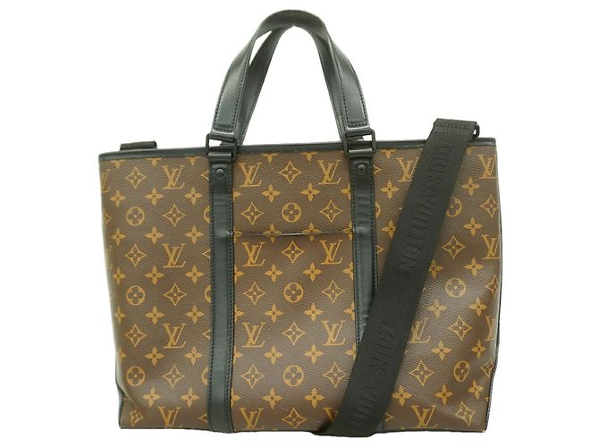 Louis Vuitton Monogram Macassar Weekend Tote PM Marron Noir