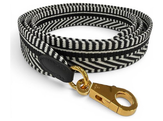 Hermès Hermes Bandoulière Sangle Caval 25mm Shoulder Strap Nero Bianco 