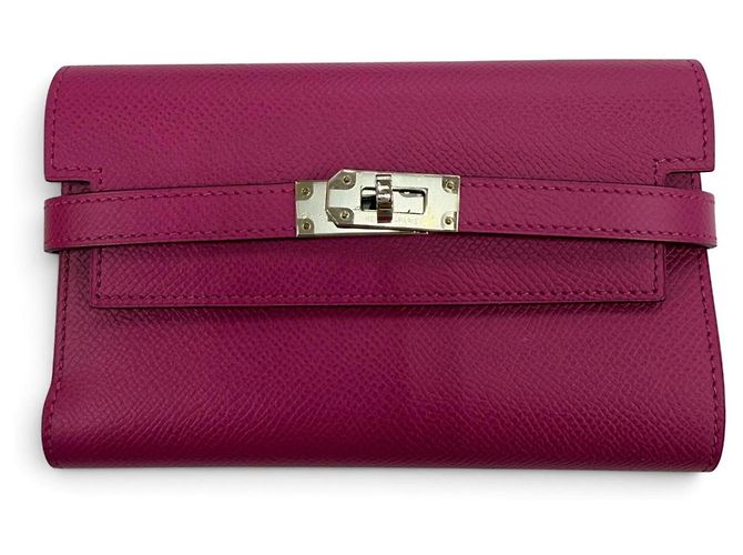 Hermès Hermes Kelly Wallet Medium in Rose Purple