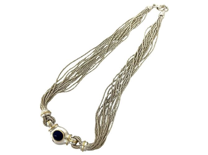 Tiffany & Co Colar de várias voltas Tiffany Dourado Amarelo Azul marinho