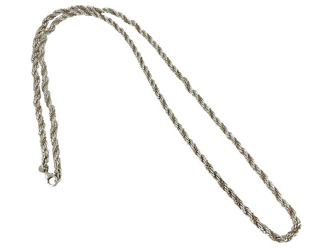 Tiffany & Co Tiffany Vintage Twist Rope Halskette Silber Golden
