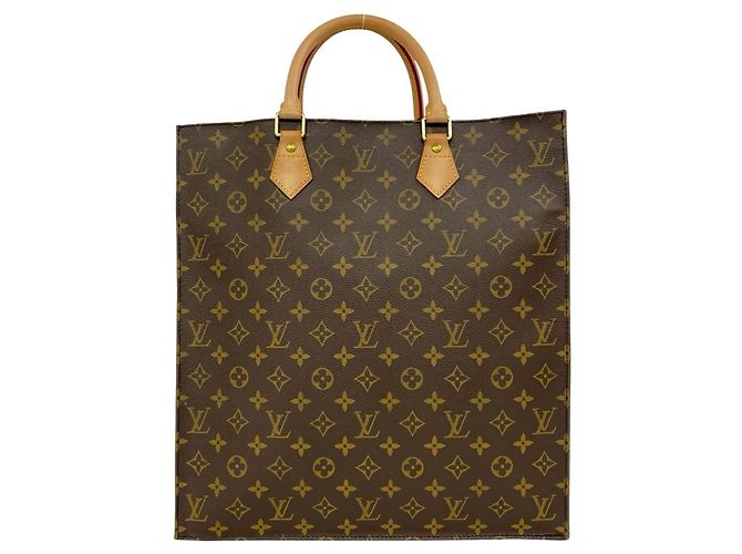 Louis Vuitton Sac Plat Monogram Tote Bag Braun