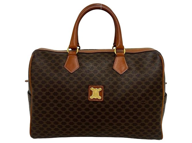 Céline Sac à main Celine Vintage Macadam Blazon Pattern Marron