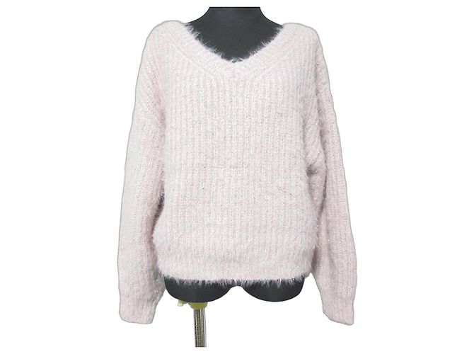 Autre Marque Mystrada Strickpullover mit V-Ausschnitt Pink