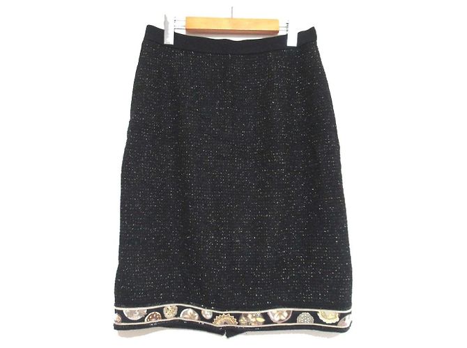 Autre Marque Gonna LEONARD in misto lana e mohair Nero