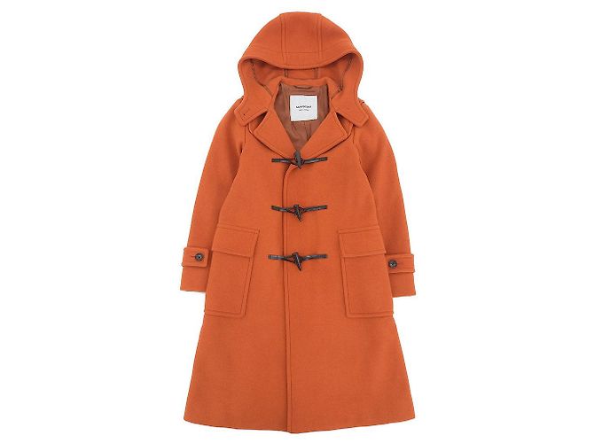 Autre Marque SANYOCOAT Wool Melton Duffle Coat Orange