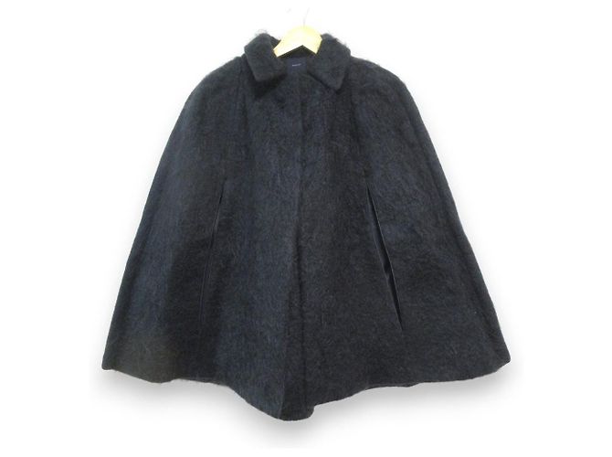Autre Marque shirocon Shaggy Cape Mantel Blau Marineblau