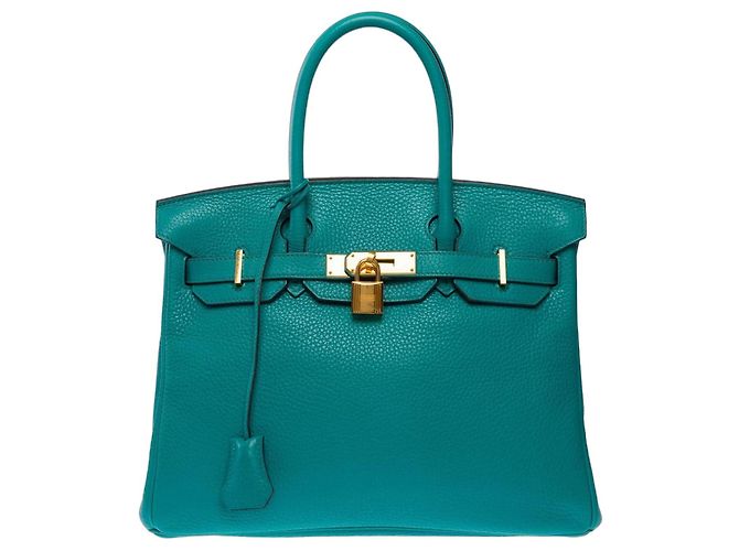 Hermès Bolsa HERMES Birkin 30 em Couro Azul - 102742