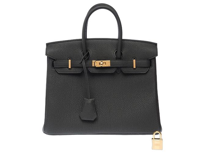Hermès Bolsa HERMES Birkin 25 em couro cinza - 103145