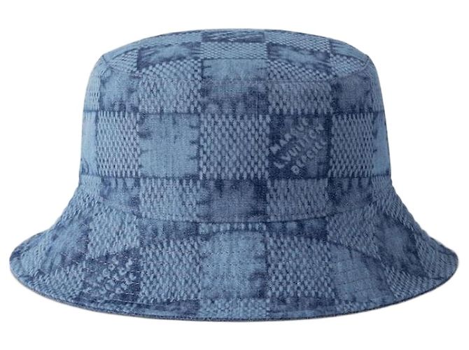 Louis Vuitton Splash Damier Bucket Hat Blau