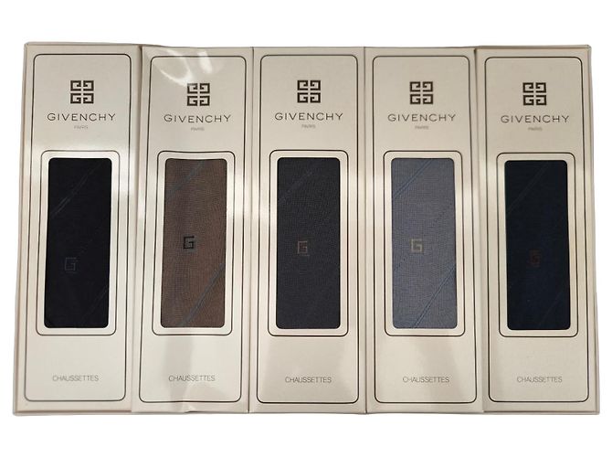 Givenchy Socken Set - 5 Paar Braun Schwarz Grau Dunkelblau 