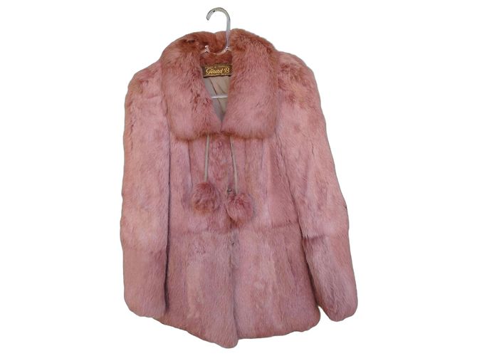 Autre Marque Gérard B Pink Rabbit Fur Jacket