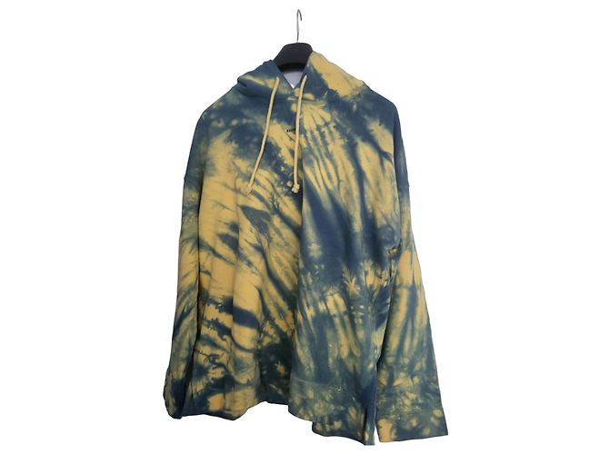 Sandro Tie-Dye Kapuzenpullover Blau Gelb
