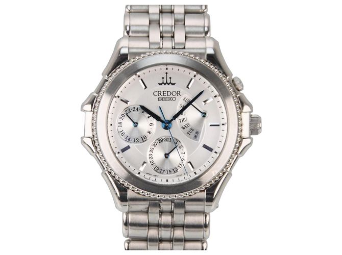 Seiko Credor Pacifique GCBG997 Automático 35mm Mostrador Branco Prata