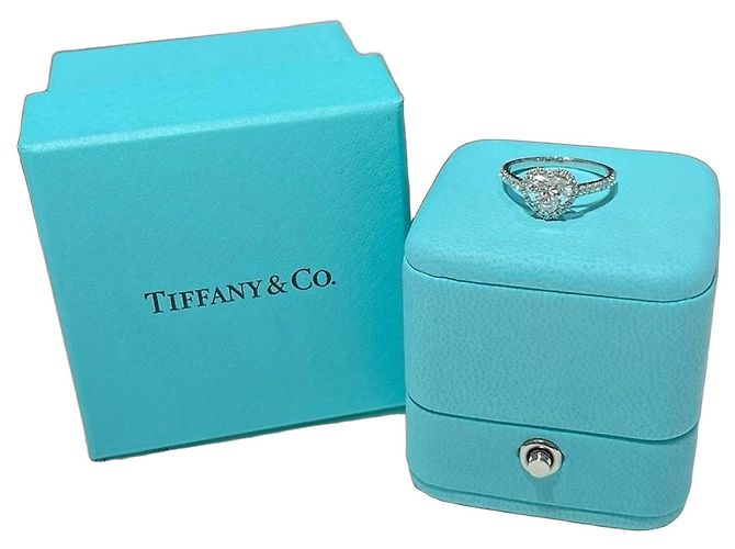 Anillo Tiffany & Co. Diamante Corazón Plata
