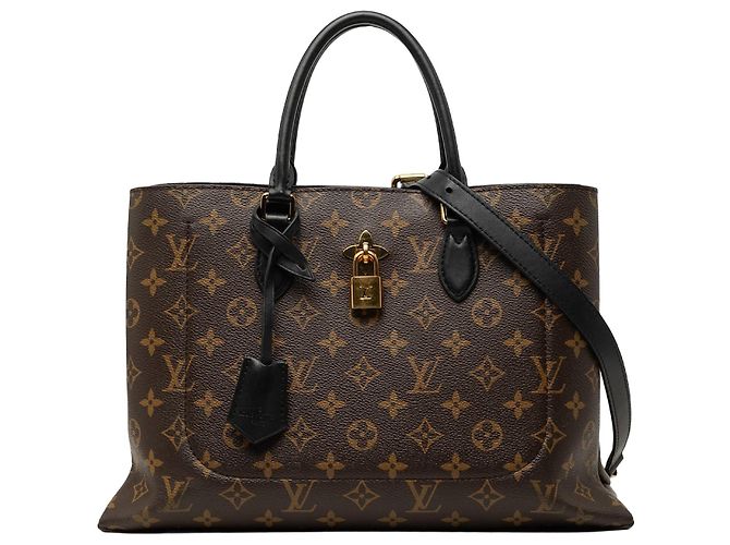 Borsa Tote e Borsa a mano Louis Vuitton Monogram Flower nera Nero