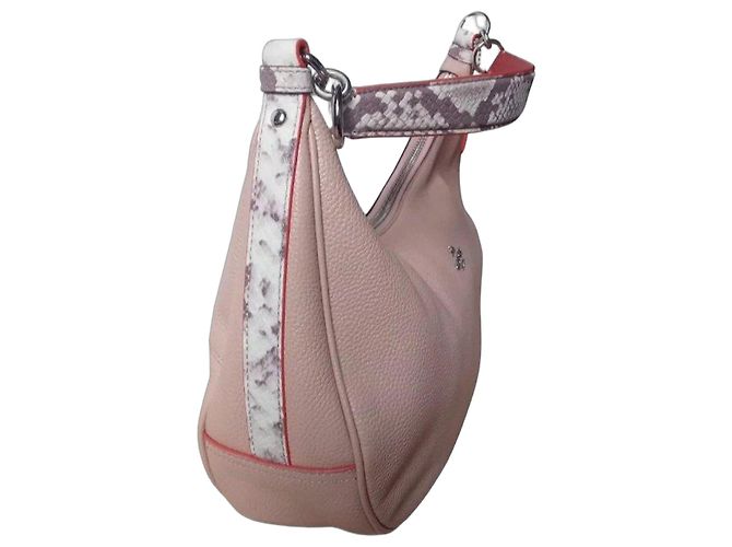 Coach Tabby 26 Bolsa de Ombro em Couro Nude Rosa Impressão em python