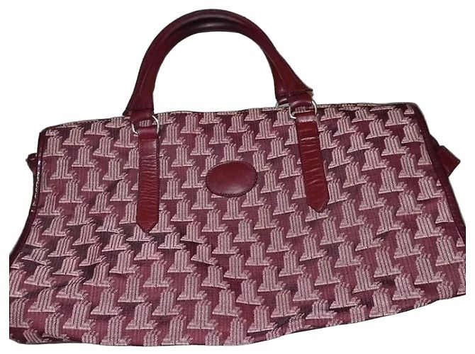 Borsa Lanvin in tela monogram e pelle Beige Bordò