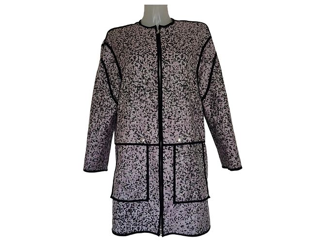 Giacca Kenzo in jacquard viola e nero Bianco Porpora