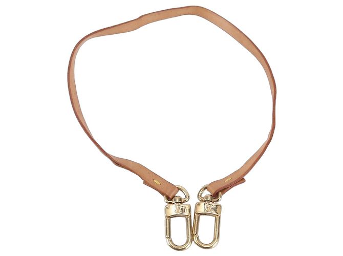 Alça de ombro em couro Louis Vuitton Marrom