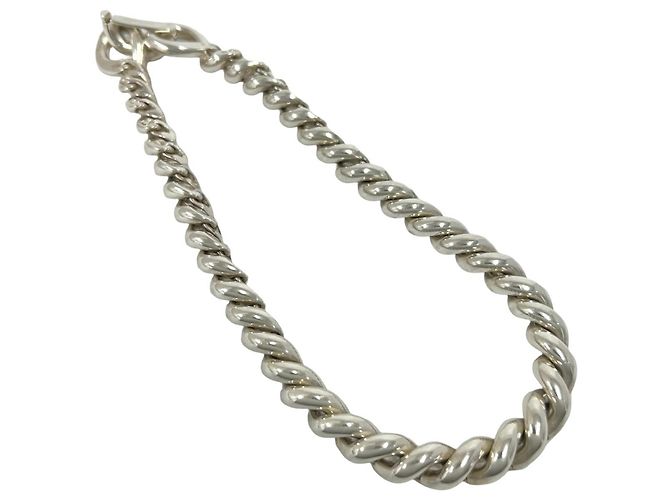 Hermès Collana Hermes Vintage Torsade MM Argento