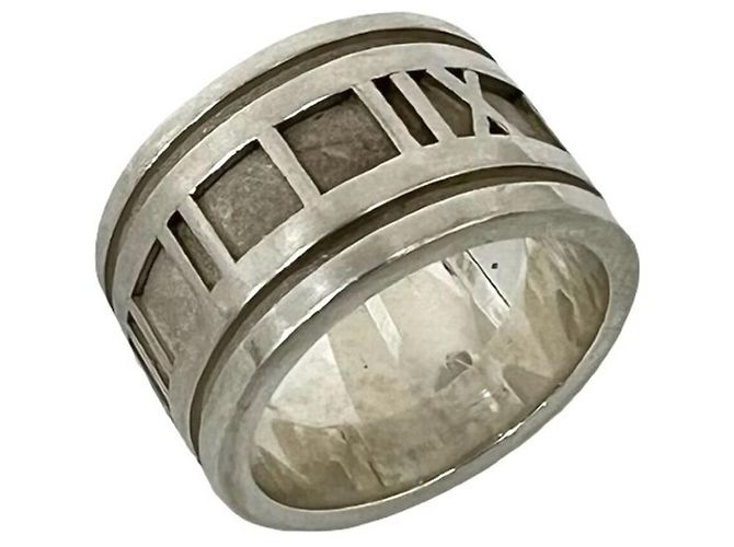 Tiffany & Co Tiffany Atlas Wide Band Ring Silvery