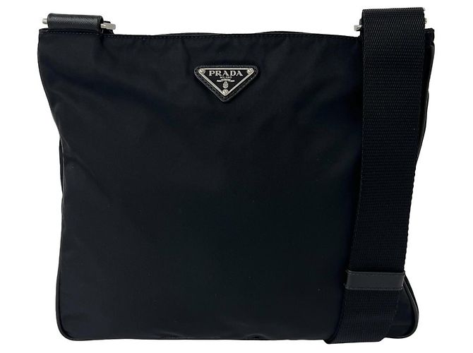 Prada Triangle Logo Hardware Tote Bag Black