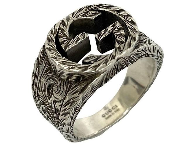 Anillo Banda Arabesque Gucci Plata