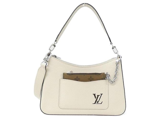 Bolsa de Ombro Louis Vuitton Epi Marelle M80688 Bege