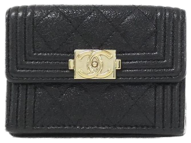 Cartera Chanel Boy Line Trifold Negro