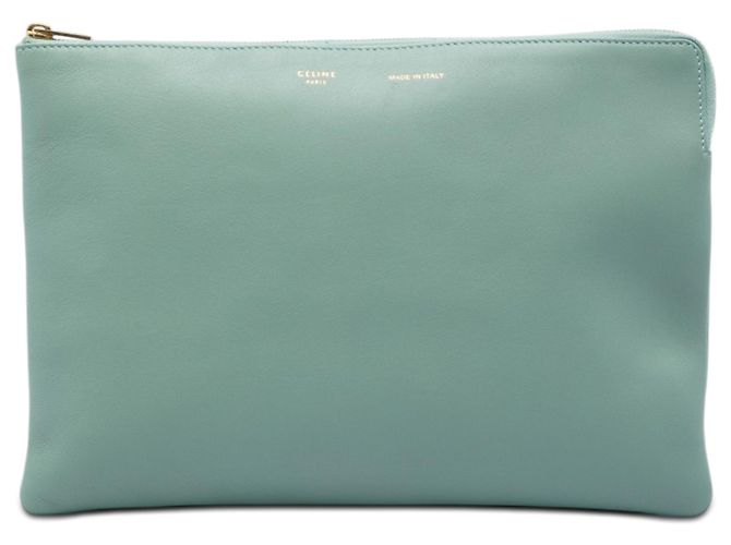 Céline Clutch Solo Celine de piel de cordero verde Verde claro