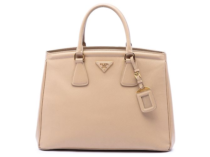 Bolso Tote Prada Beige Saffiano Lux Parabole
