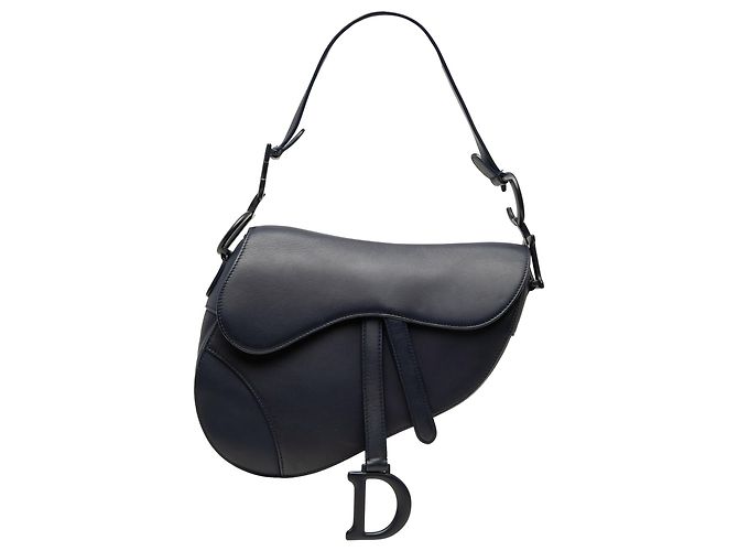 Bolsa Saddle Dior em pele de vitelo ultra mate azul Azul escuro