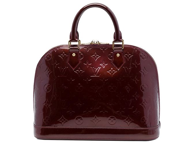 Louis Vuitton Red Monogram Vernis Alma PM Roja Burdeos