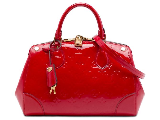 Louis Vuitton Red Monogram Vernis Santa Monica Rouge