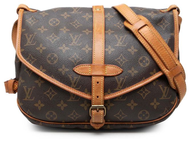 Louis Vuitton Brown Monogram Saumur 25 Marrom