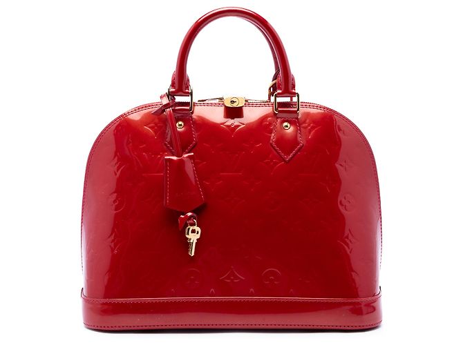 Louis Vuitton Red Monogram Vernis Alma PM Roja