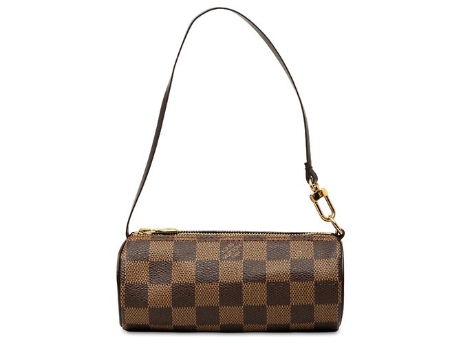 Louis Vuitton Brown Damier Ebene Papillon Pochette Marrom