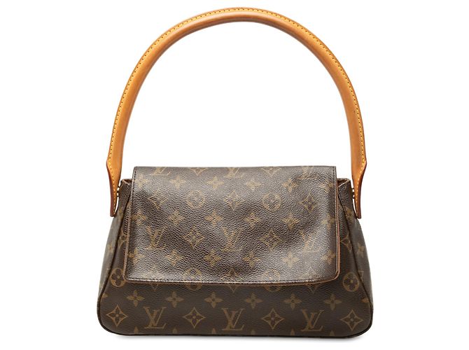 Louis Vuitton Brown Monogram Mini Looping Braun